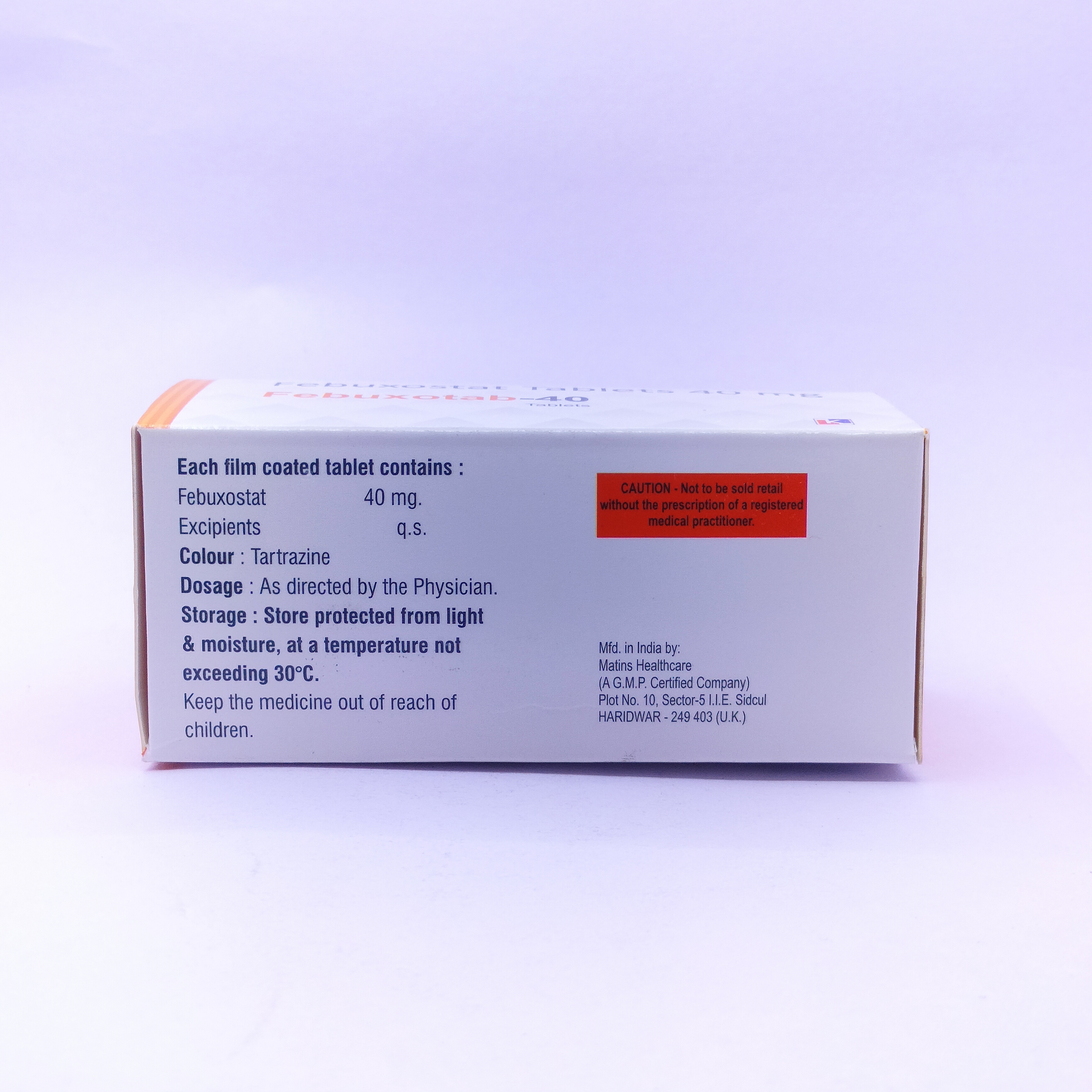 Febuxostat Tablet Specific Drug