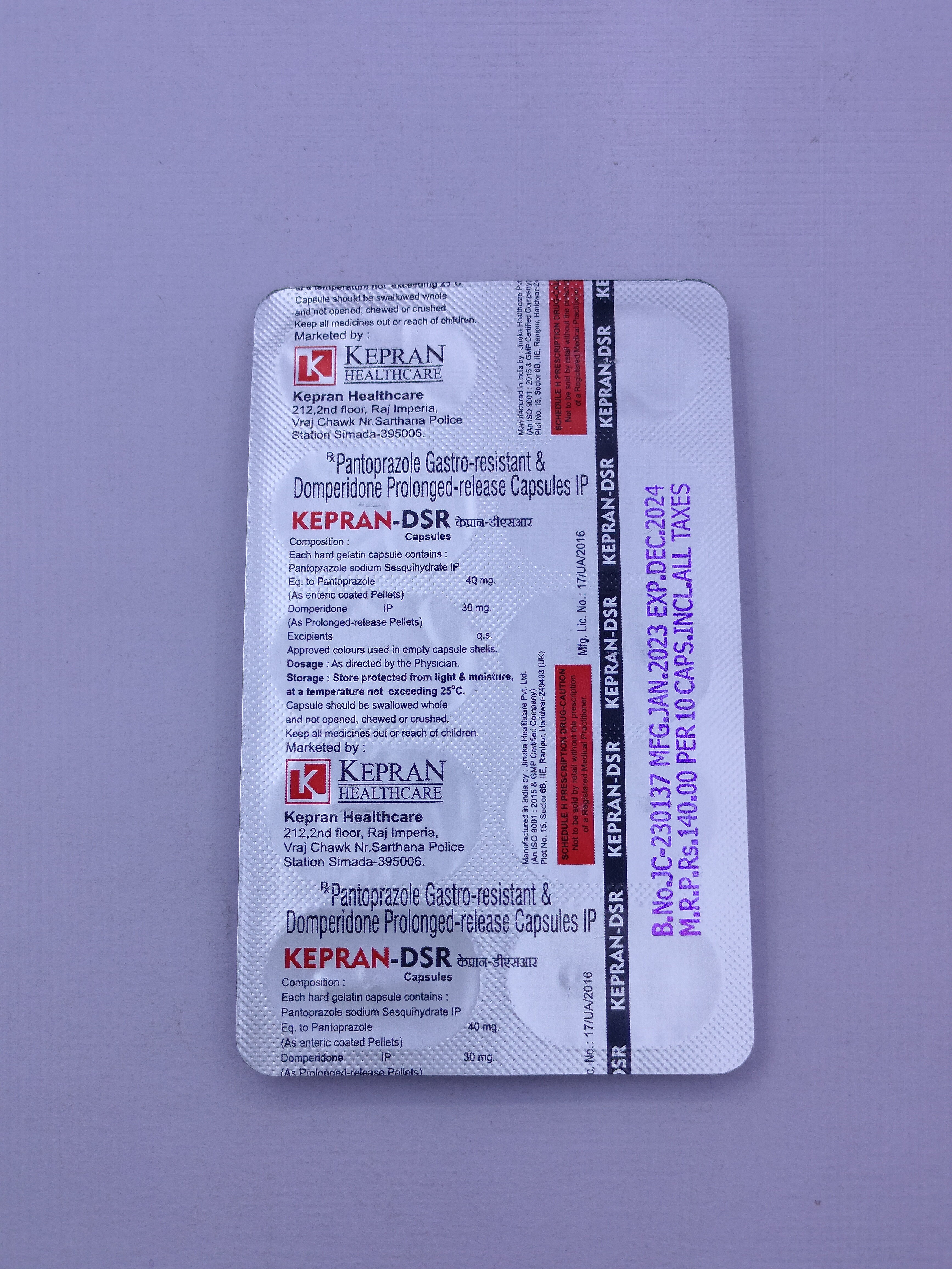 Pantoprazole And Domperidone Sr Tablets