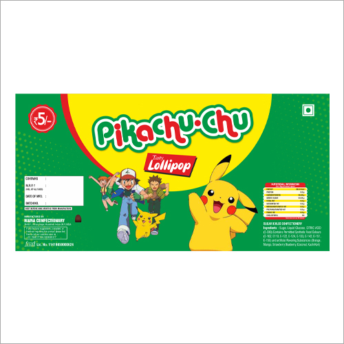 Cartoon Pikachu Chu Lollipop