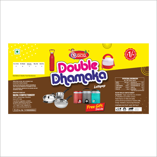 Double Dhamaka Lollipop - Hard Smooth Shell, Fruity & Chocolate Flavors | Eggless, Solid Shape, 6-month Shelf Life
