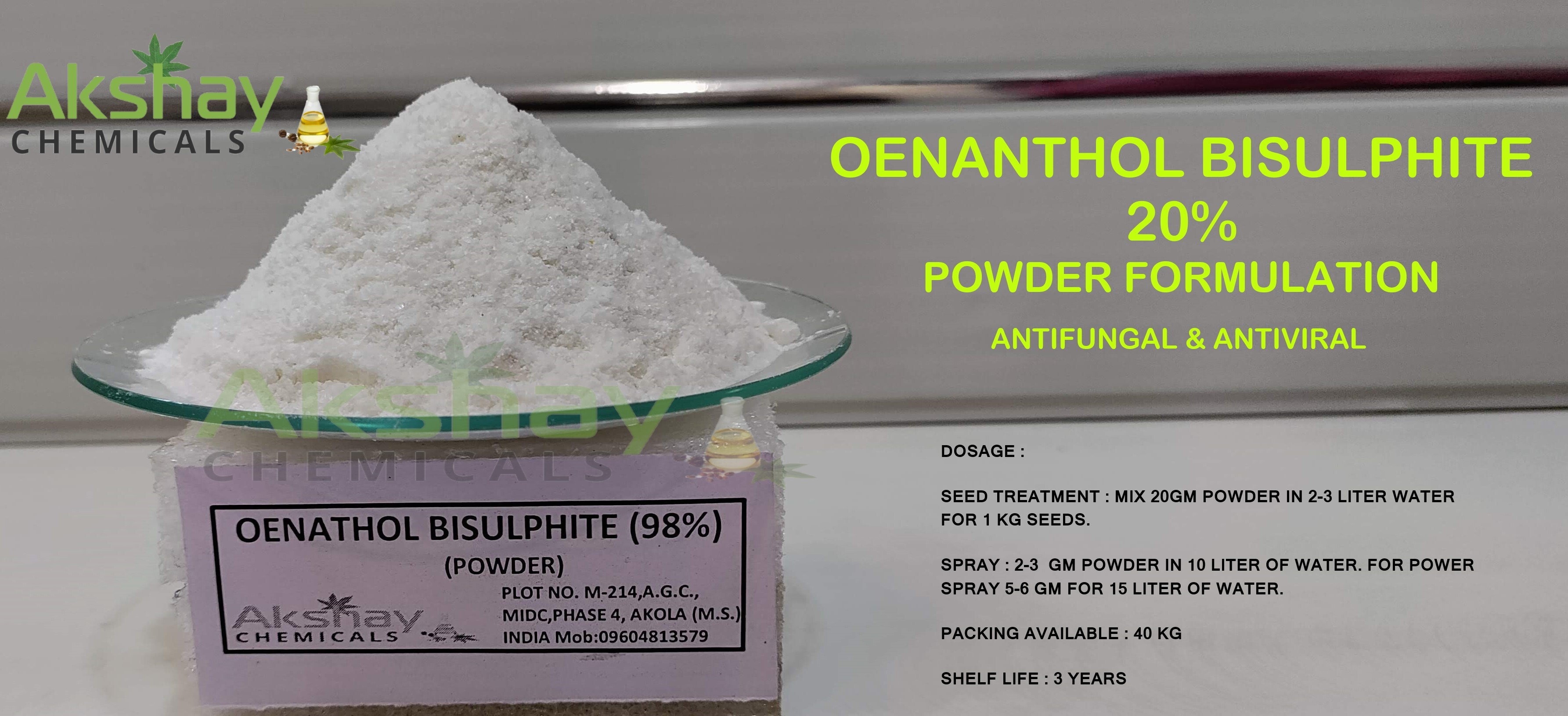 Oenanthol Bisulphate 98% - Application: Anti Fungal