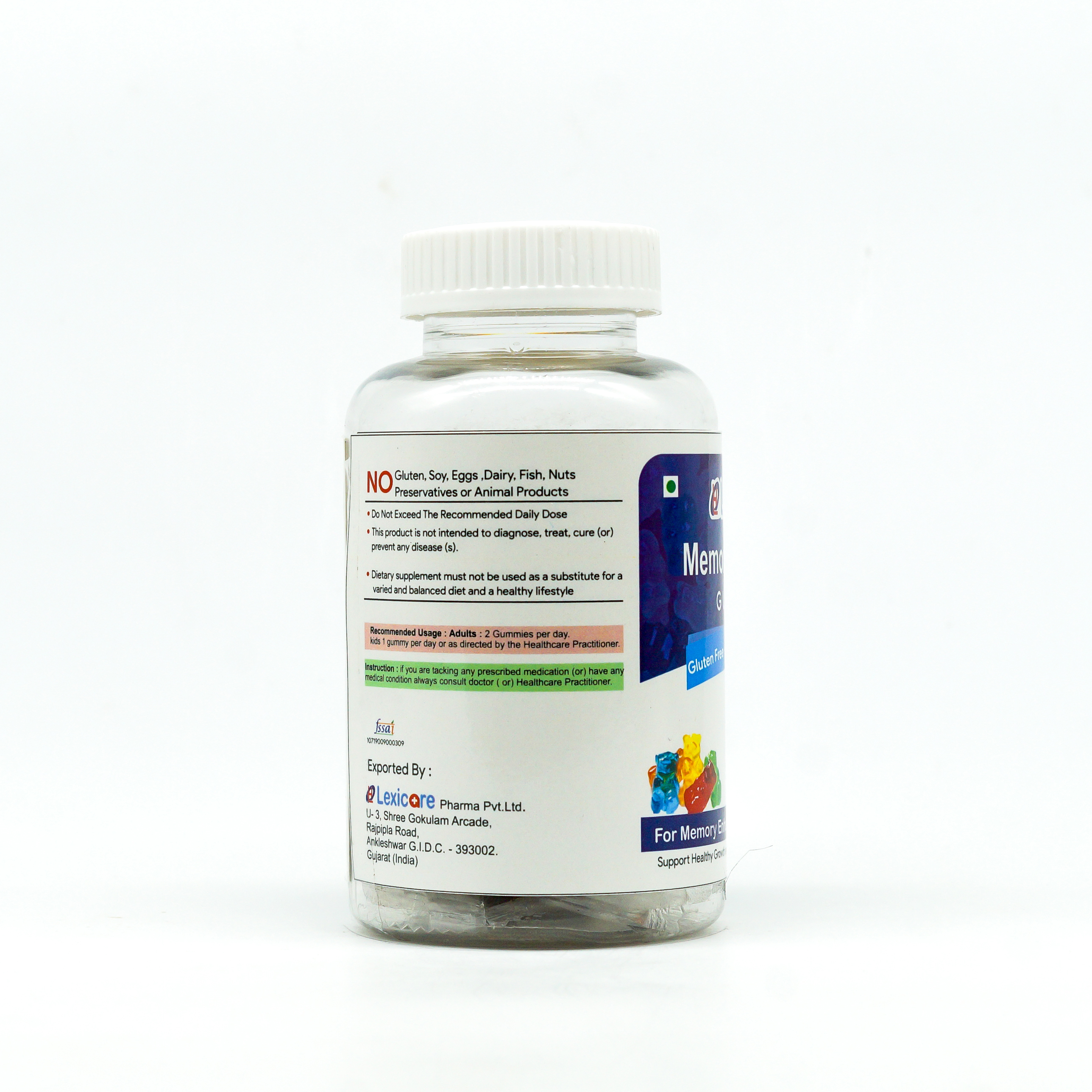 Memory Enhancer Gummies - 24 Months Shelf Life, Supports Focus, Concentration & Memory Improvements For Children