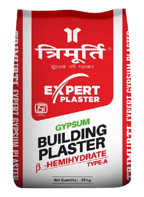 Trimurti 25 Kg Expert Gypsum Plaster (Plaster Of Paris) - Application: -	Use A Spiral Mixer On Low Speed In A Clean Bucket To Mix. Mix Well To Get A Lump-Free Smooth Paste. After Mixing