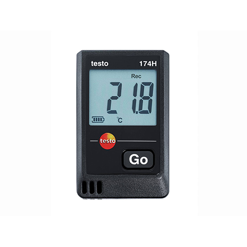 Temperature And Humidity Mini Data Logger - Digital Display, Matte Black Finish | Accurate Readings For Optimal Climate Control