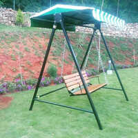 कैनोपी के साथ टिकाऊ 2 सीटर गार्डन स्विंग