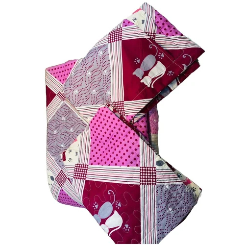 100% Cotton Jaipuri Block Print Quilted Bed Comforter Set