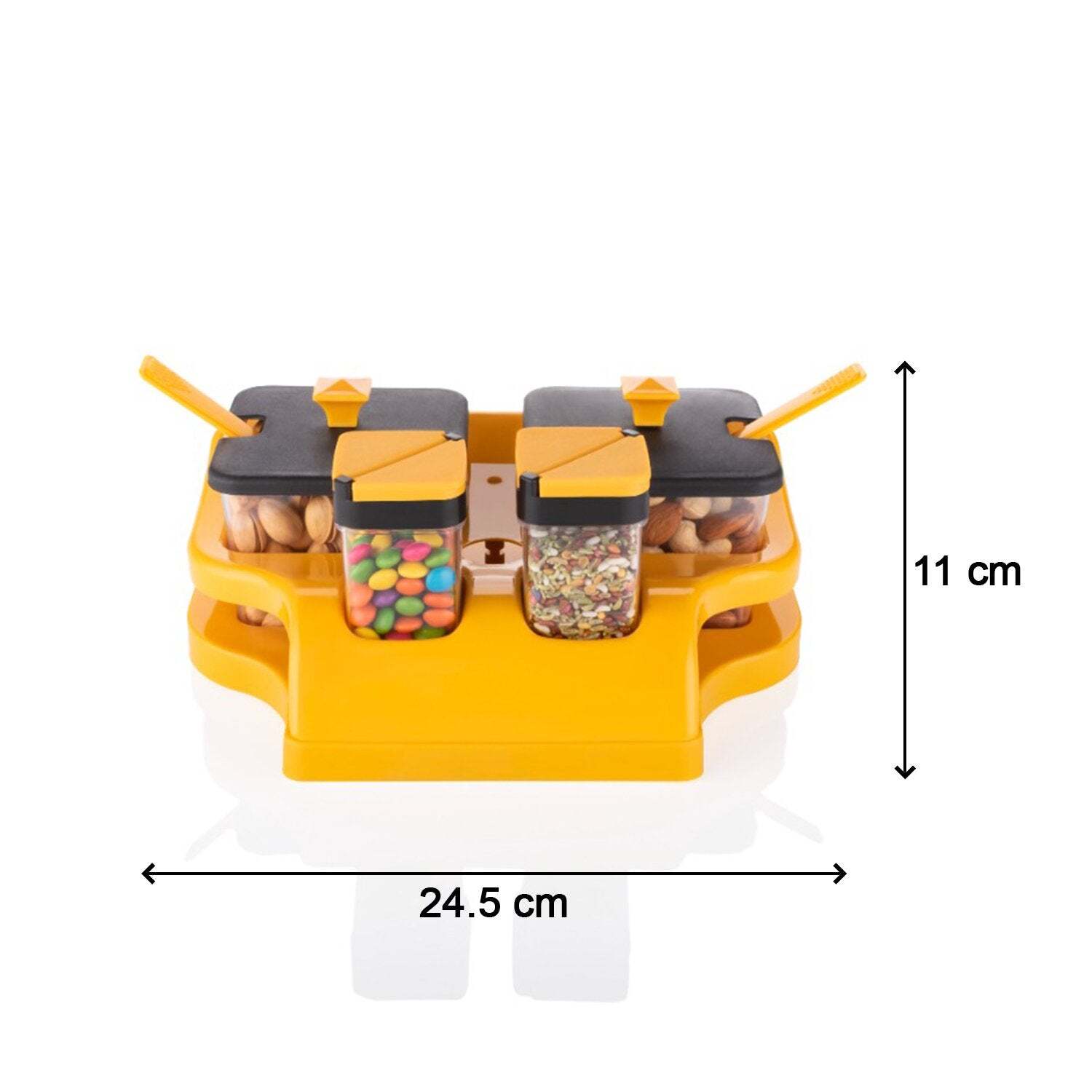 Multipurpose Dining Stand Set Container (2624) - Plastic Material, 25x20x12 Cm Size, Multi Color | Versatile Design For Dining Use