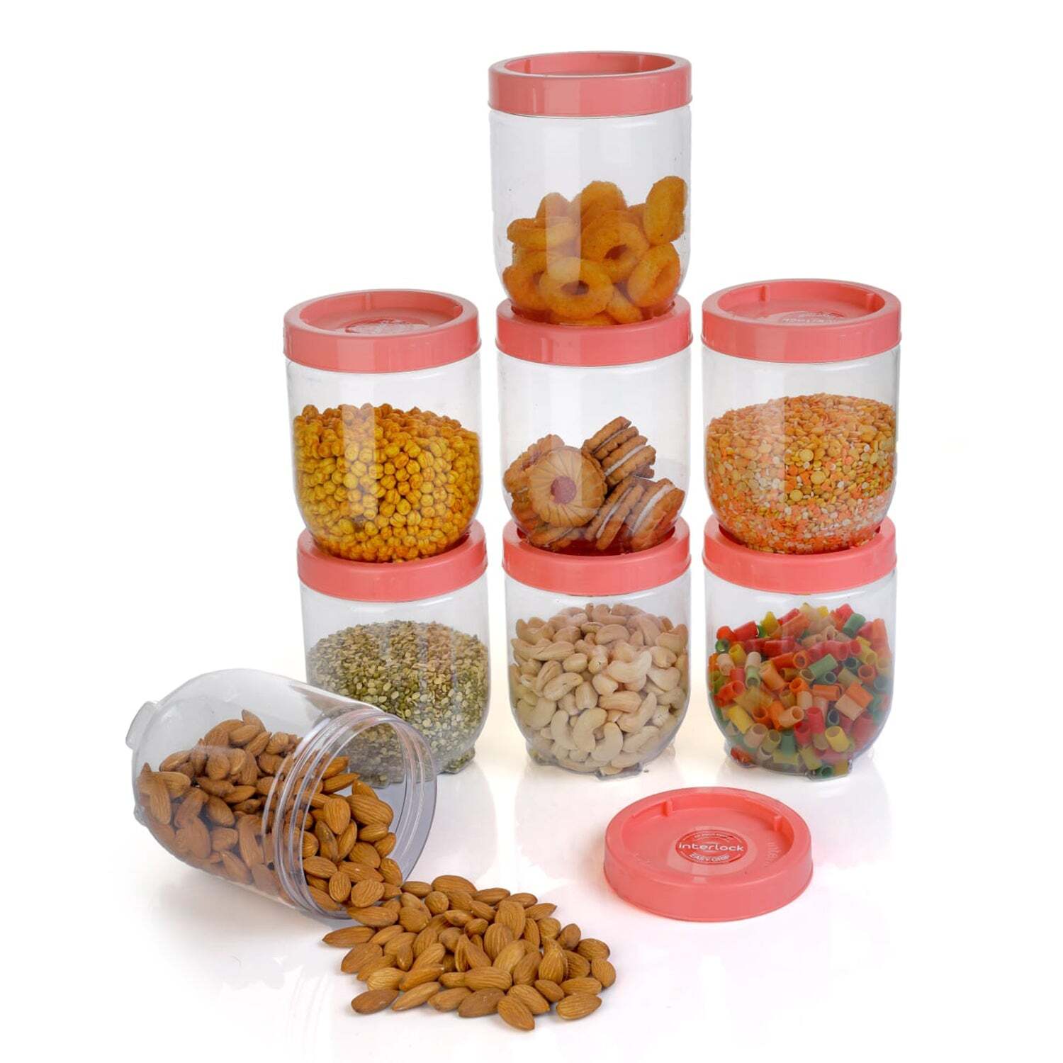Transparent / Clear 7 Pc Storage Container Used To Store Food Stuffs And Items And Many More Things For Further Use Purposes And All And It Used In Several Kind Of Places Like Household And Etc (2731)