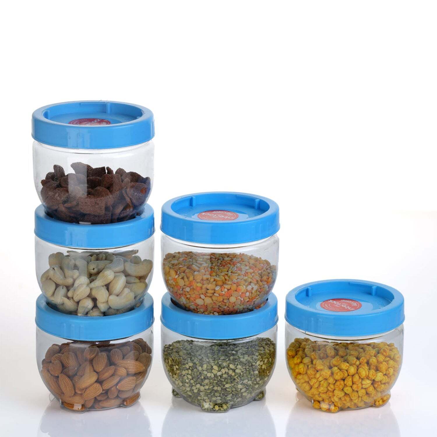 Transparent / Clear 7 Pc Storage Container Used To Store Food Stuffs And Items And Many More Things For Further Use Purposes And All And It Used In Several Kind Of Places Like Household And Etc (2731)