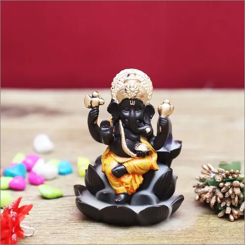 Ganapathi Statue Incense Burners - Eco-Friendly Design, Decorative Lord Ganesha, Includes Incense Holder, Anti-Odour Functionality