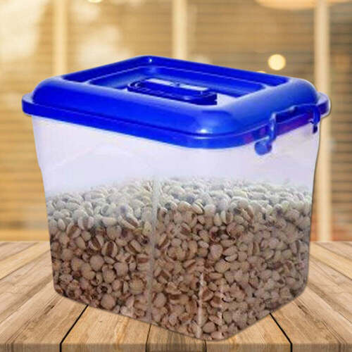 Plastic Storage Container With Lid - Plastic, 26*19*20 Cm, Transparent | Versatile 5.5kg Capacity For Organized Storage Solutions