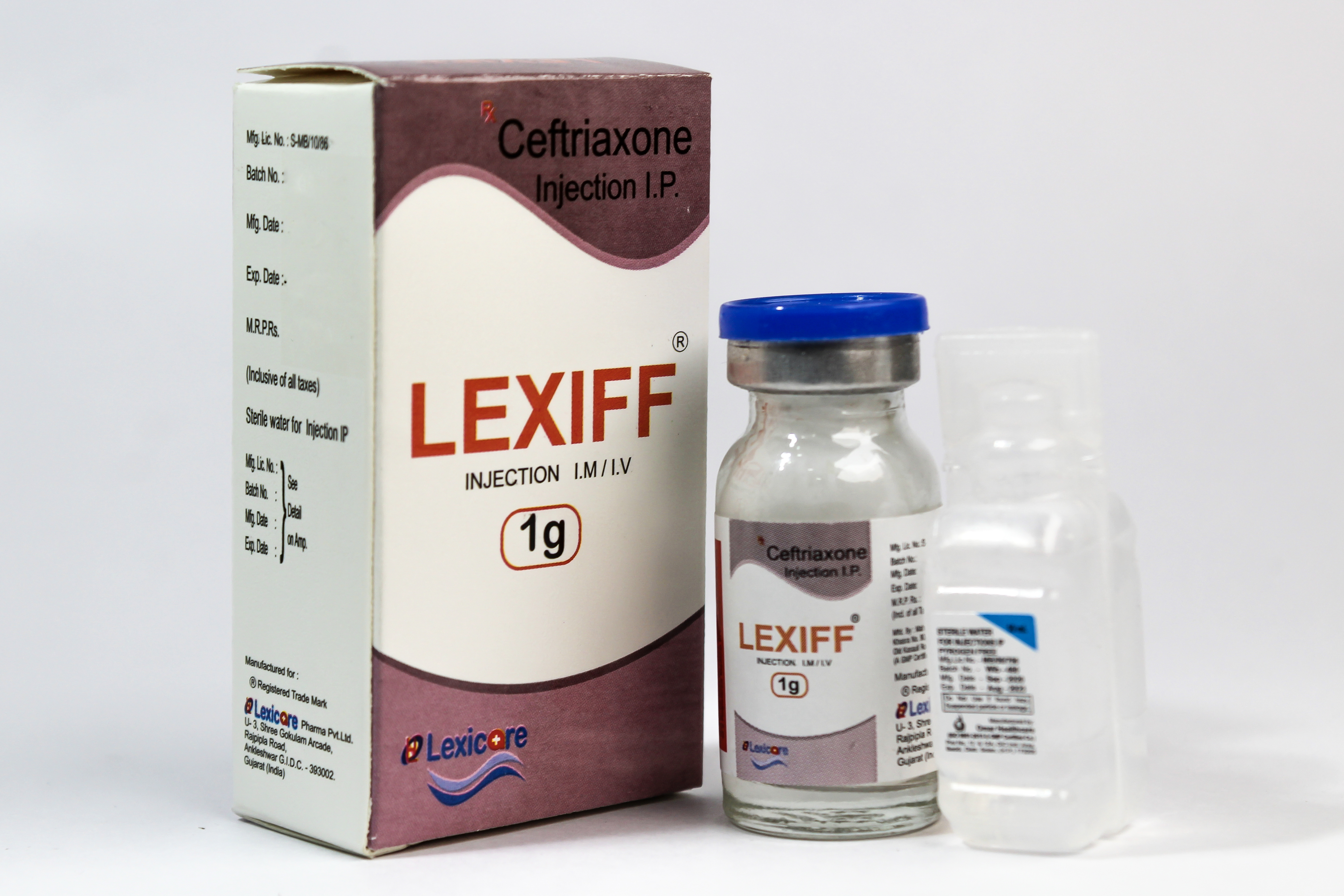 Ceftriaxone Injection - White Powder In Transparent Glass Vial | Dosage: Injection, Expiration: 24 Months, Storage: Cool Dark Dry Place, Antibiotic Treatment For Bacterial Infections