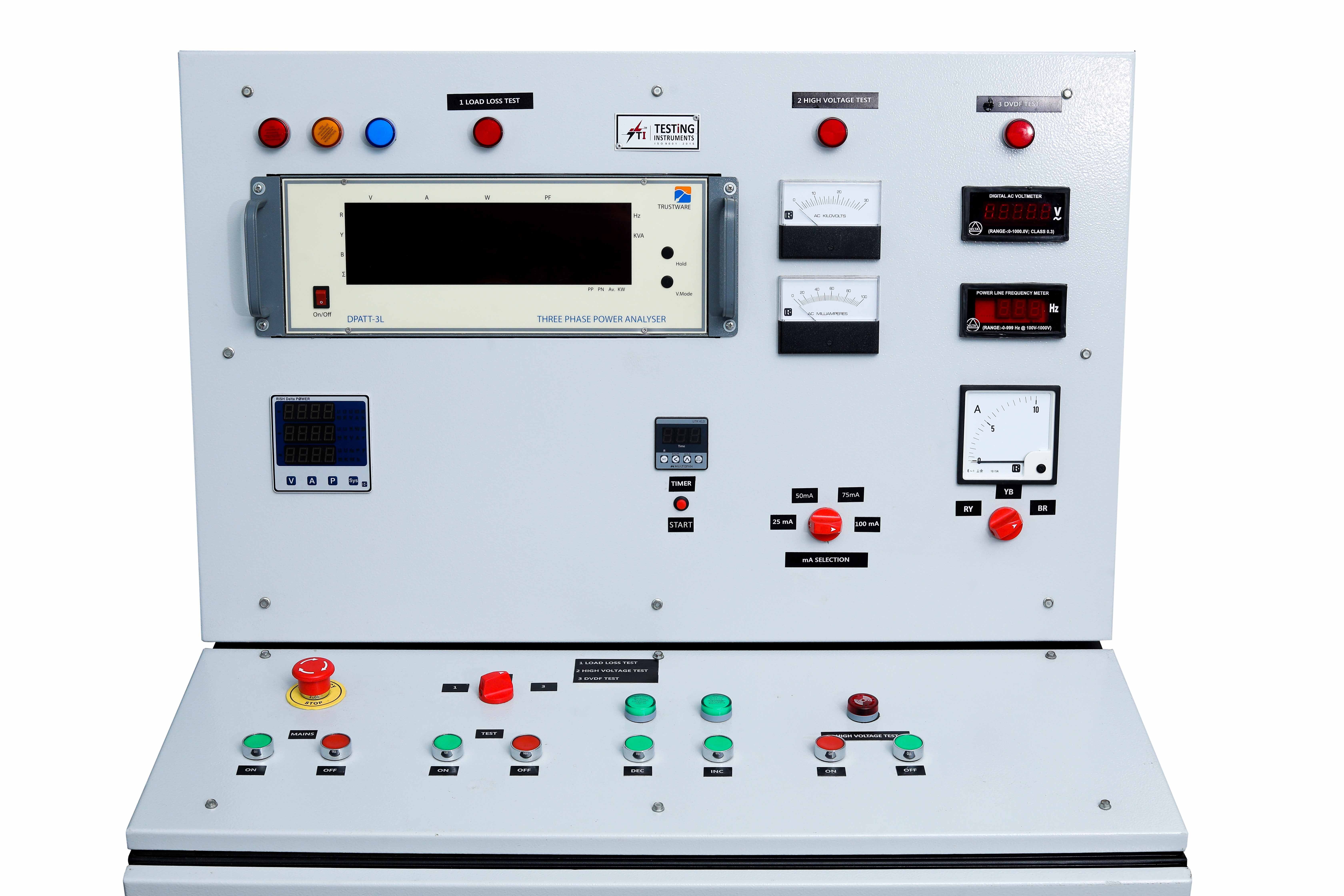 Distribution Transformer Testing Panel - 700/1400/2100 Volt | Easy Operation, Thermal Protection Relay, Comprehensive Testing Capabilities For Repair And Manufacturing