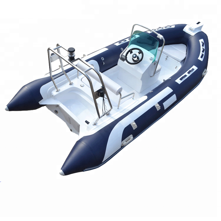 Rigid Hull Fiberglass Inflatable Boat Rib480 - 4.8m Length, 188cm Width, Pvc Or Hypalon Materials | 8-person Capacity, Ideal For Fishing And Transportation