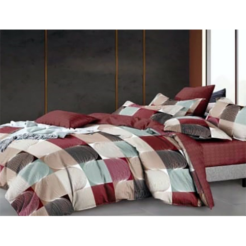मल्टीकलर ऑल सीज़न फिटेड बेडशीट सेट