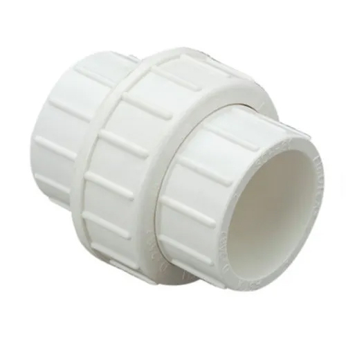 1-2 Inch Upvc Union - Upvc Material, 1/2 Inch Size, White Color | Round Section Shape, Durable Plastic Design