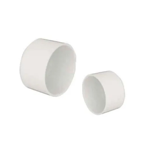 3-4 Inch Upvc End Cap - Upvc Material, 3/4 Inch Size, White Color, Round Shape | Round Section Shape, Durable Plastic Construction