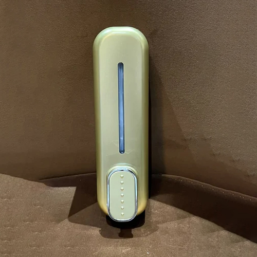 Manual Soap Dispenser - Plastic, Standard Size, Green | Oval Shape, Pvc Material