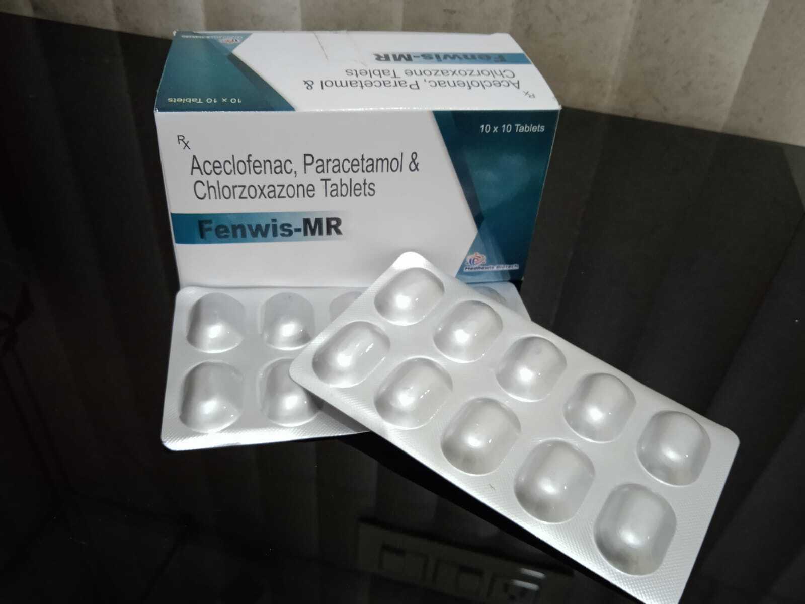 Aceclofenac Paracetamol Chlorzoxazone Tablets - 100 Mg + 325 Mg + 250 Mg | Adult Use For Osteoarthritis, Rheumatoid Arthritis, Room Temperature Storage