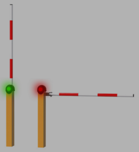एलईडी Bg-cm-300 के साथ स्वचालित बूम बैरियर