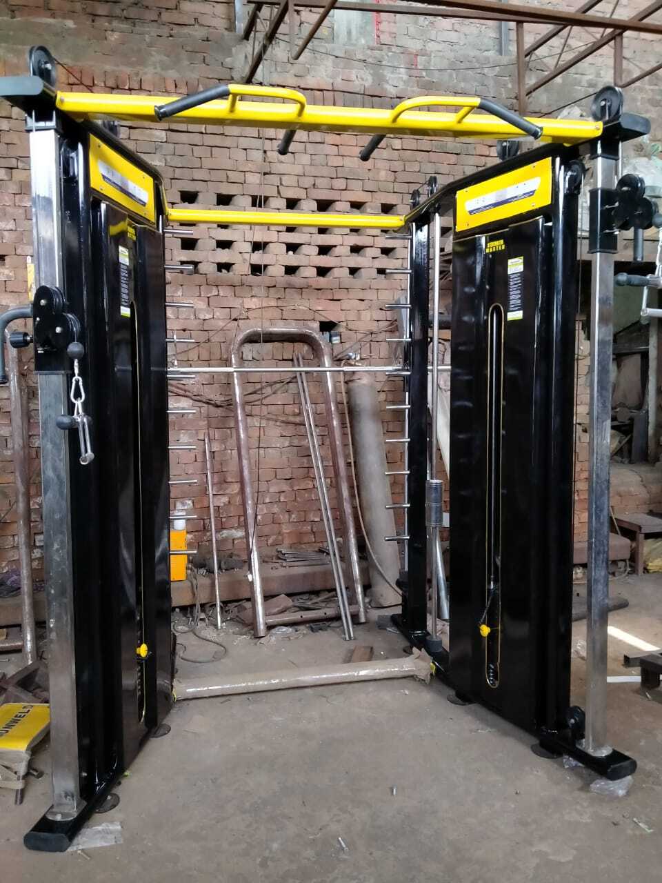 Multi Station Functional Trainer With Smith Machine - 12 Gauge Steel Tubing, 80 Kg Weight Capacity | Adjustable Design, Soft Foam Seat, Advanced Double Effect Welding Technology, Commercial Grade