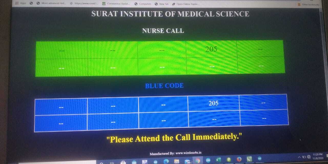 Nurse Call System With Touch Screen Bed Side Units Current: 100 Milliampere (Ma)