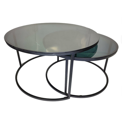 ग्रे 18 X 24 इंच आयरन मेटल नेस्टिंग साइड टेबल