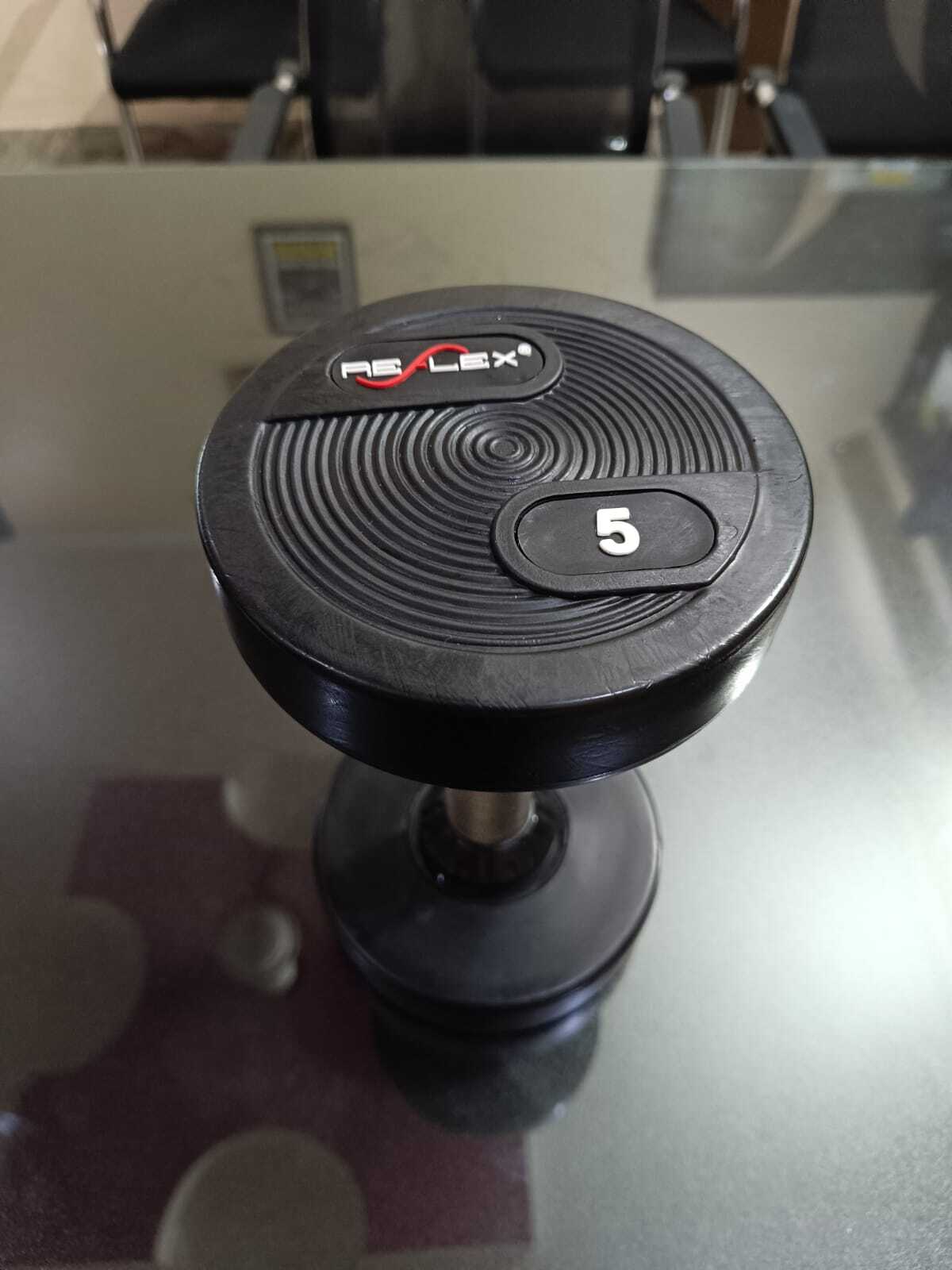 Gym Dumbbell - High Grade Metal & Rubber Weights | Advanced Double Effect Welding, Ideal For Muscle Gain, 1 Year Warranty, Durable Design