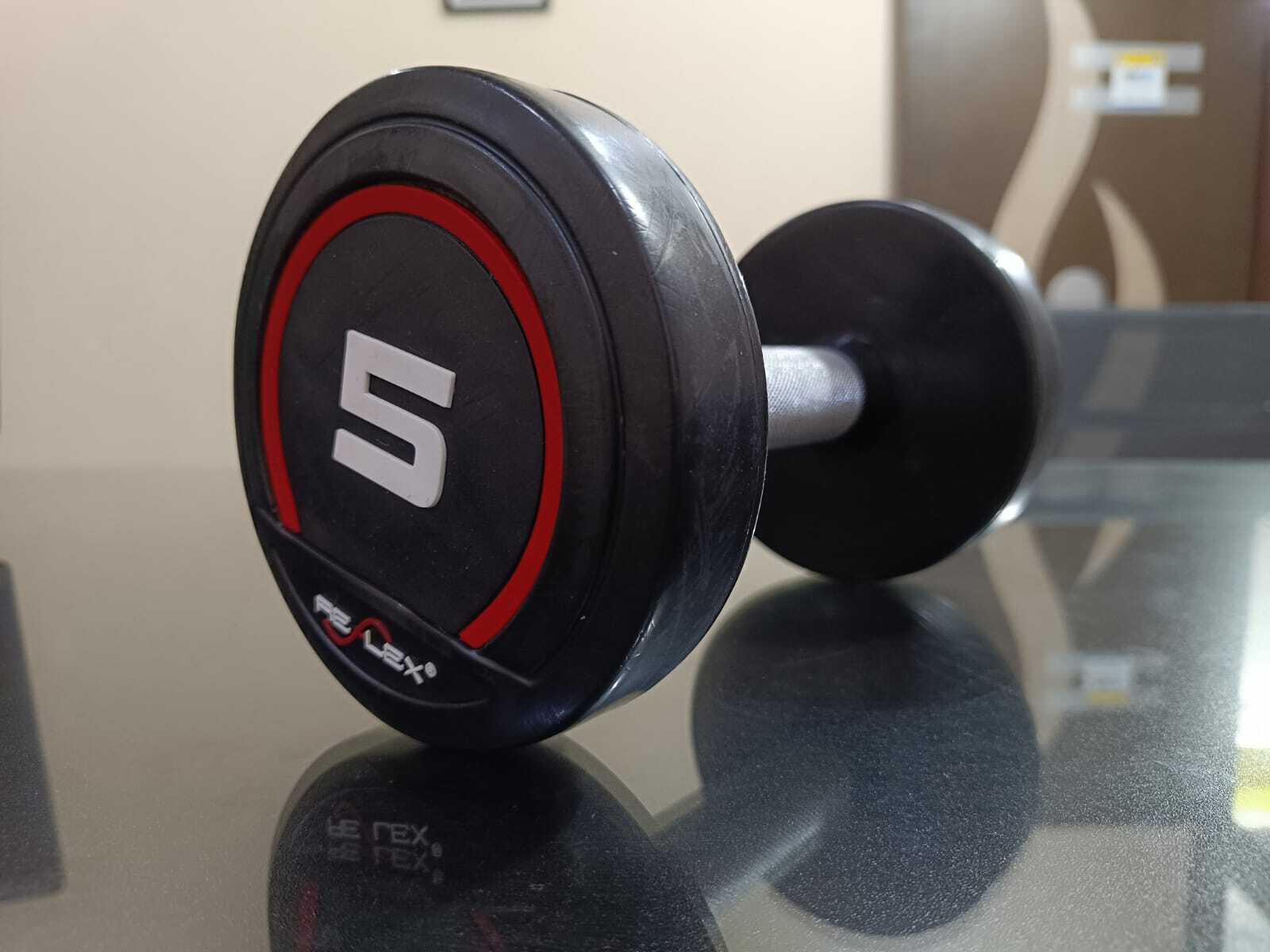 Gym Dumbbell - High Grade Metal & Rubber Weights | Advanced Double Effect Welding, Ideal For Muscle Gain, 1 Year Warranty, Durable Design