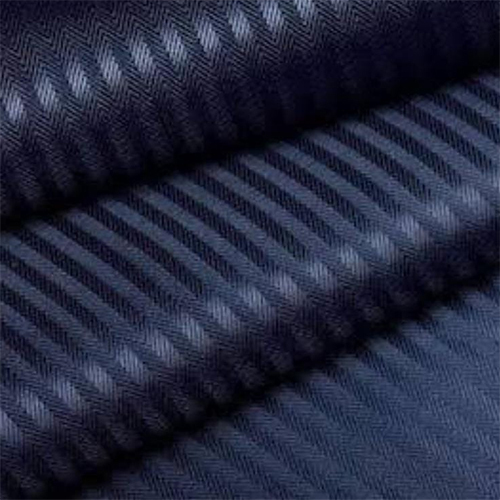 Washable Blue Herringbone Fabric