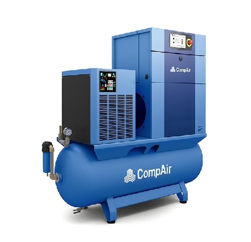 ब्लू टैंक माउंटेड स्क्रू कंप्रेसर