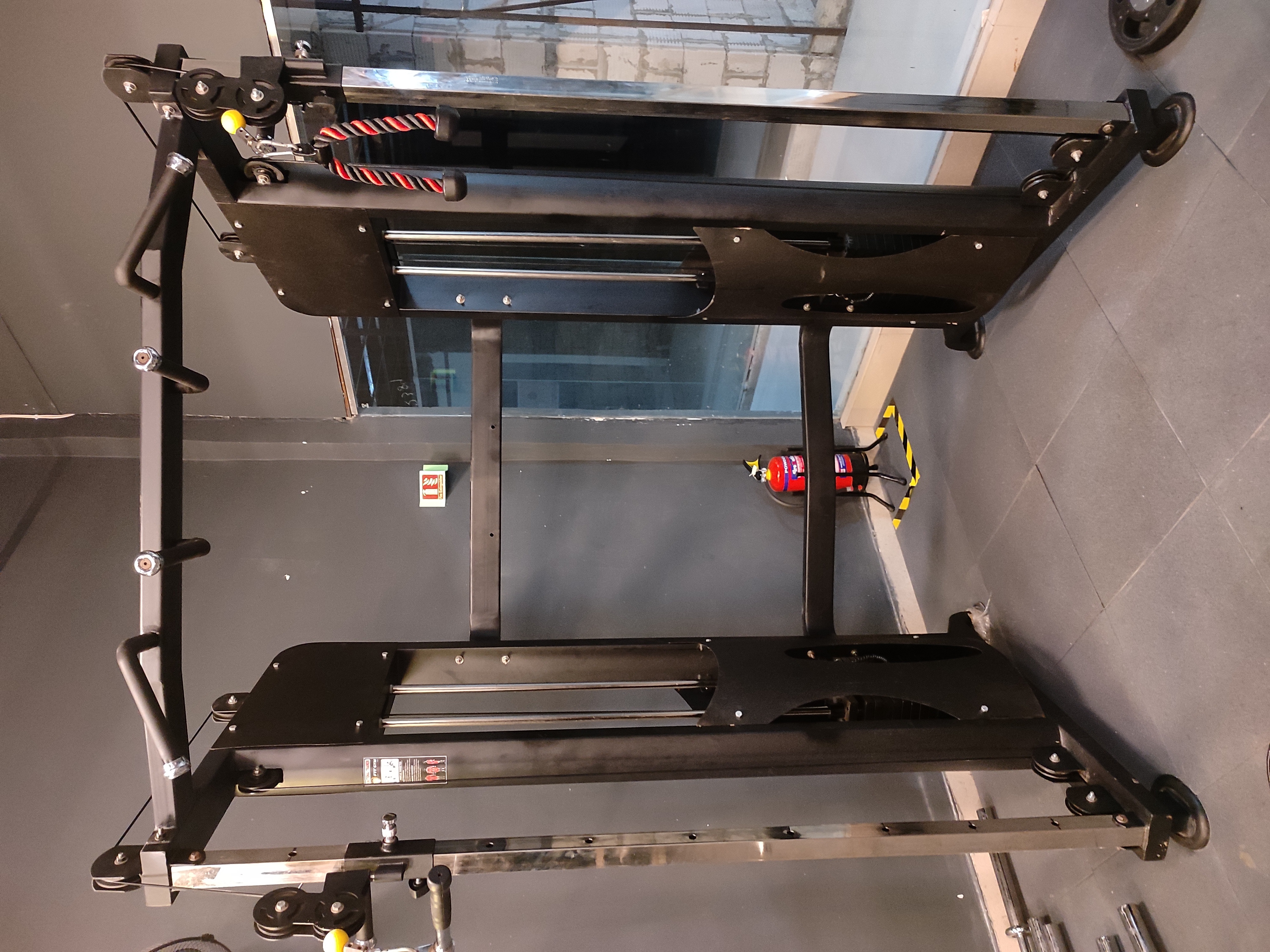 Functional Trainer Machine - Soft Foam Seat, Rectangular 12 Gauge Steel Frame | Advanced Double Effect Welding, Adjustable Operation For Core Strength And Muscle Gain