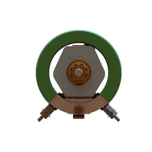 Single Phase Wire Wound Potentiometer - Wire Wound Resistive Element, Green Color | High Accuracy, Durable Construction, Industrial Application, Warranty Included