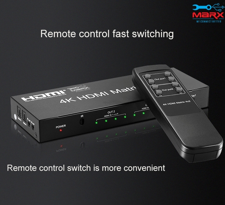 Marx Hdmi Matrix Switch 4x2