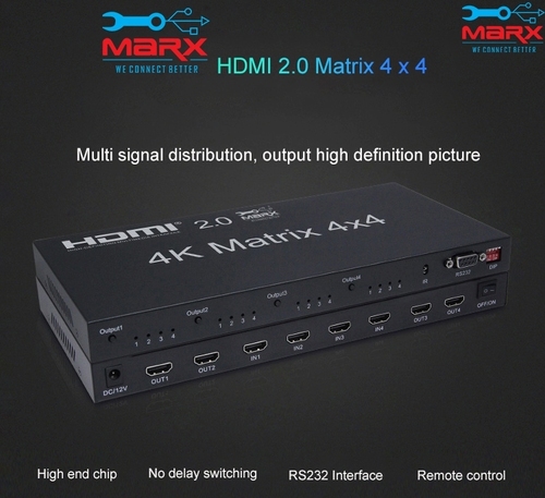 Marx HDMI मैट्रिक्स स्विच 4-4