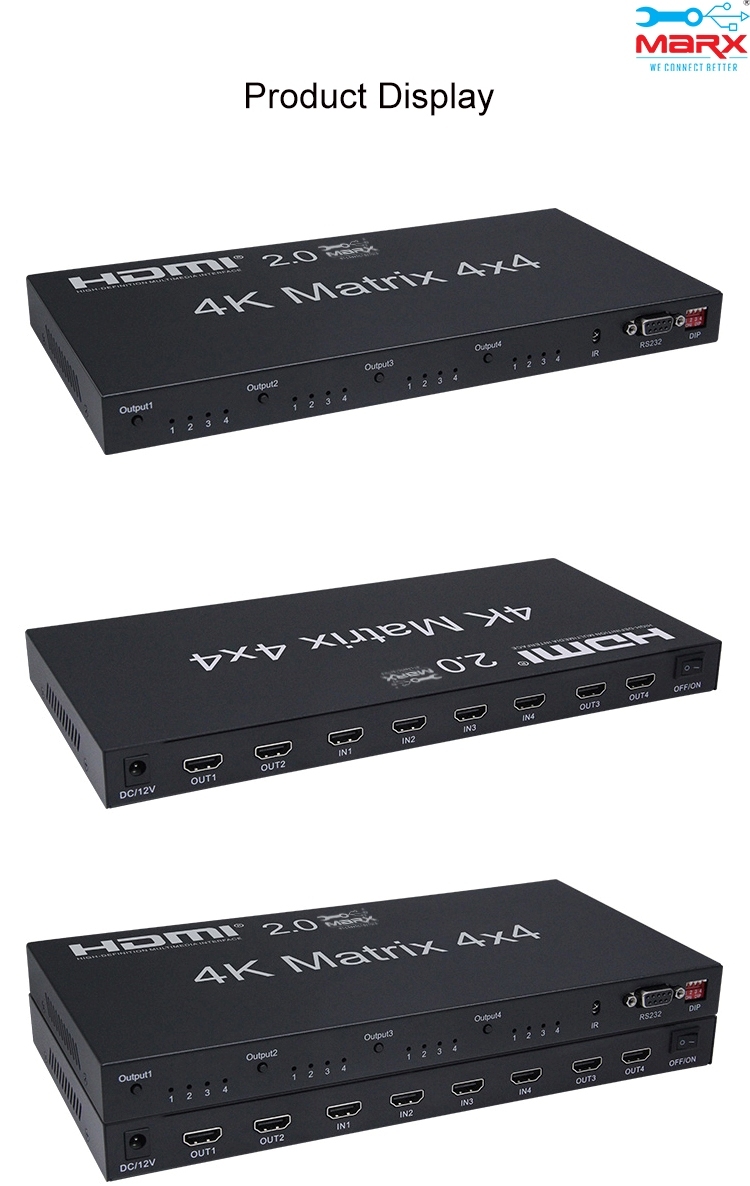 Marx Hdmi Matrix Switch 4-4 - Color: Black
