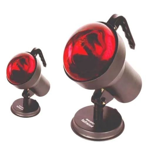 Ir Lamp - Brass/aluminium, Infrared Light Source In Red, 250 V | Portable, Industrial Usage With Durable Steel Material