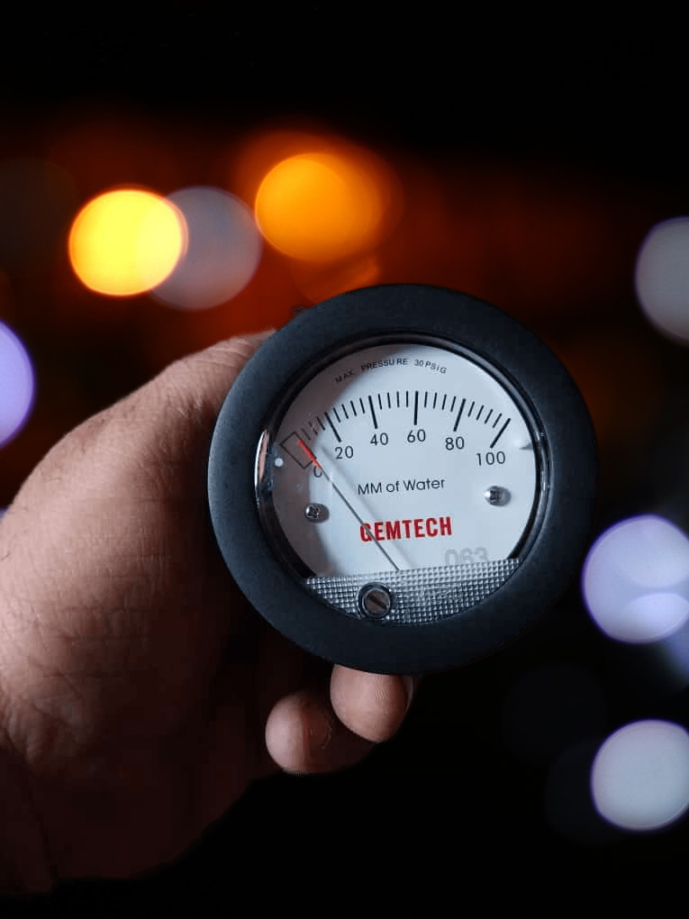Gemtech Instrument G2-5000-50mm Mini Differential Pressure Gauge 0-50 Mm Wc