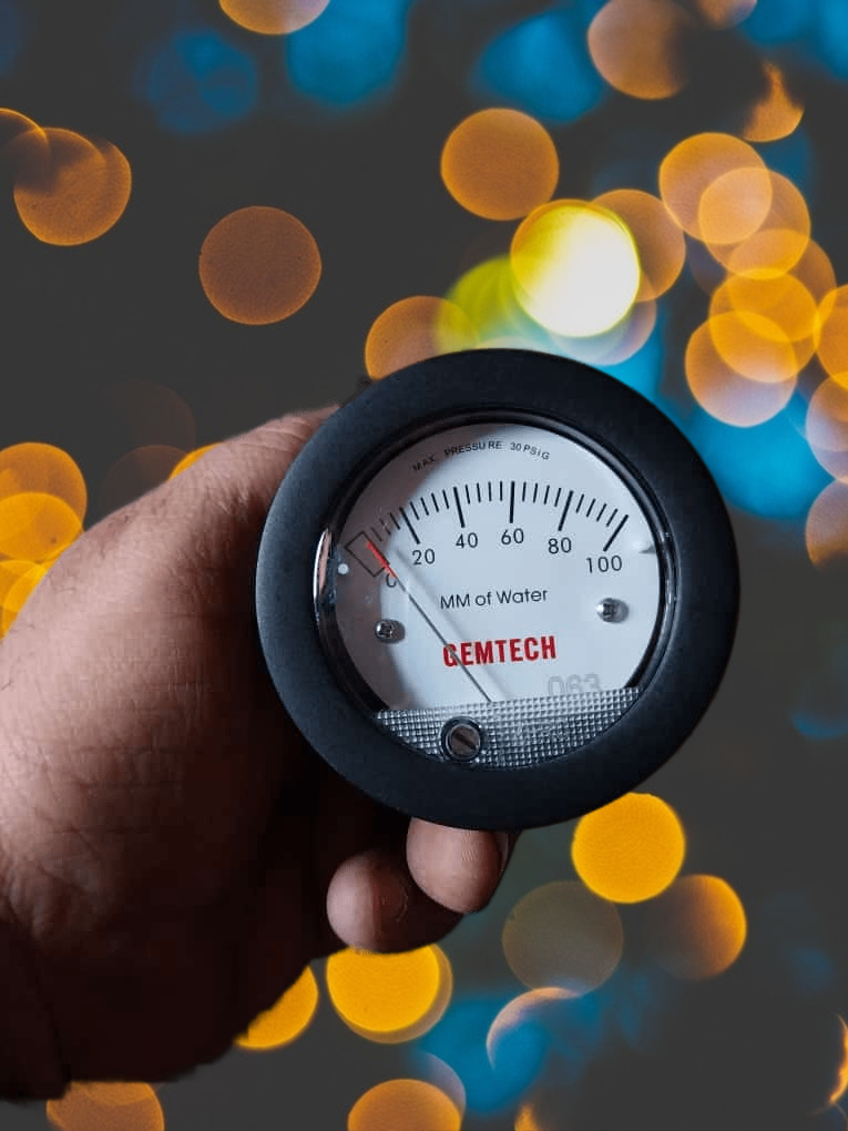 Gemtech Instrument G2-5000-50mm Mini Differential Pressure Gauge 0-50 Mm Wc