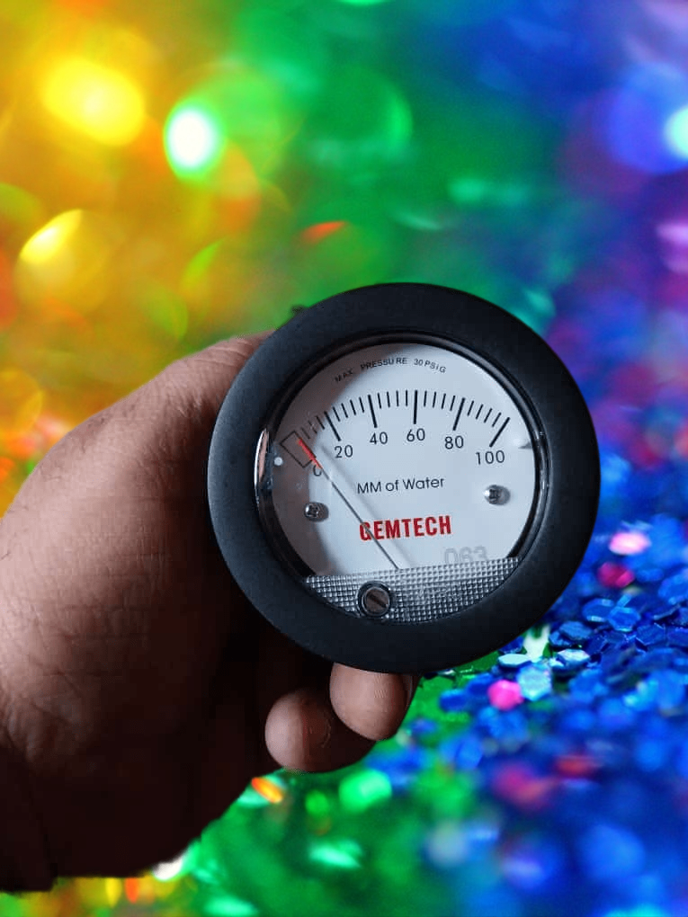 Gemtech Instrument G2-5000-50mm Mini Differential Pressure Gauge 0-50 Mm Wc