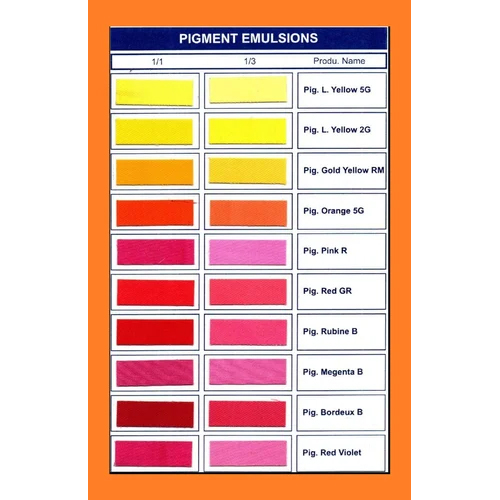 Pigment Emulsion Paste - Liquid Organic Pigment Blend, Any Color Options, Fast Drying And High-quality Color Results