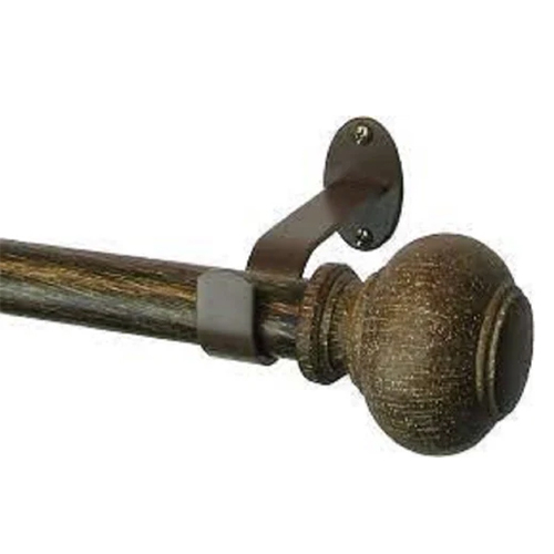 वुडन फिनिश कर्टन रॉड