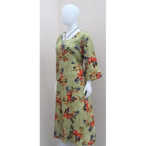 Washable Flower Printed Cotton Kurti