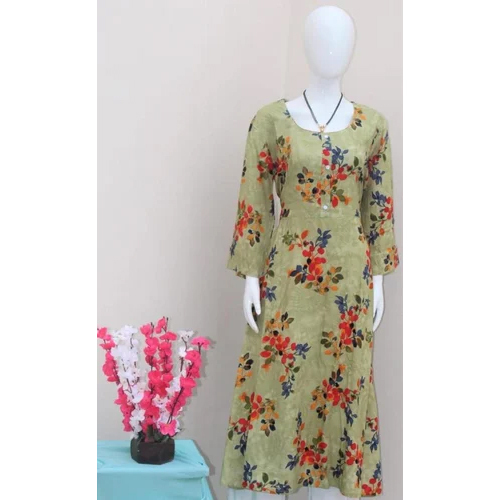 Washable Flower Printed Cotton Kurti