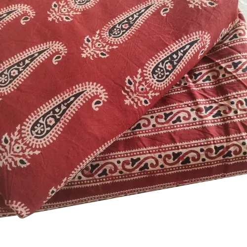 Stylish Hand Block Printed Dress Material - Cotton Fabric, Intricate Patterns , Washable and Breathable for All Seasons