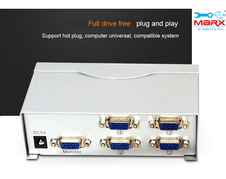 Marx Vga Switch - 2/4/8 Port , Enhance Display Sharing For Industrial Use, Boost Efficiency In Workplace And Education