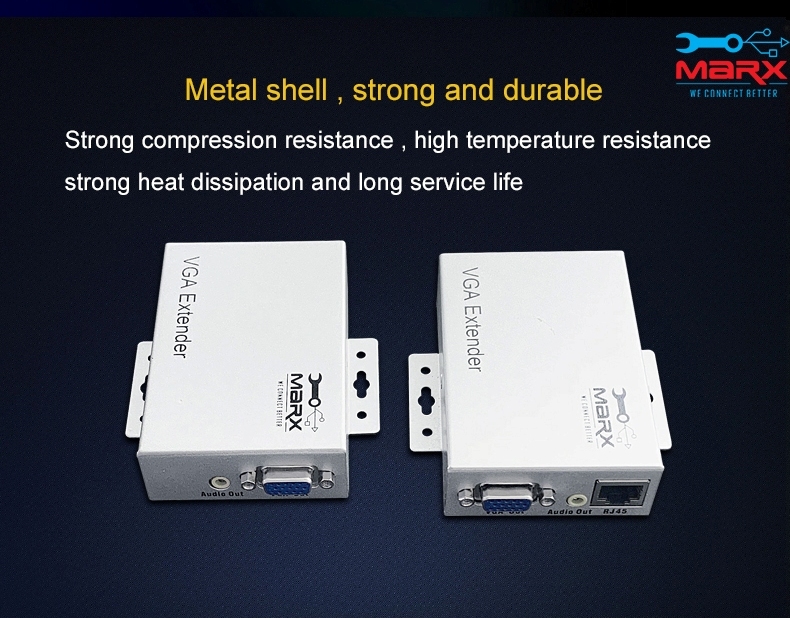 Marx Vga Extender - 300m Range Over Cat5e/6 Cable | Enhanced Signal Efficiency, Ideal For Military And Educational Use