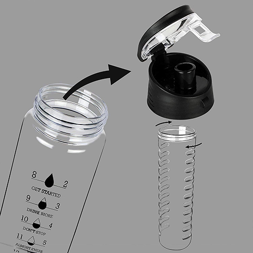 Infuser Bottle - Bpa Free & Food Grade Tritan Plastic, 800 Ml Capacity , Locking Lid With Silicone Gasket, Removable Infusion Rod, Convenient Carrying Hook