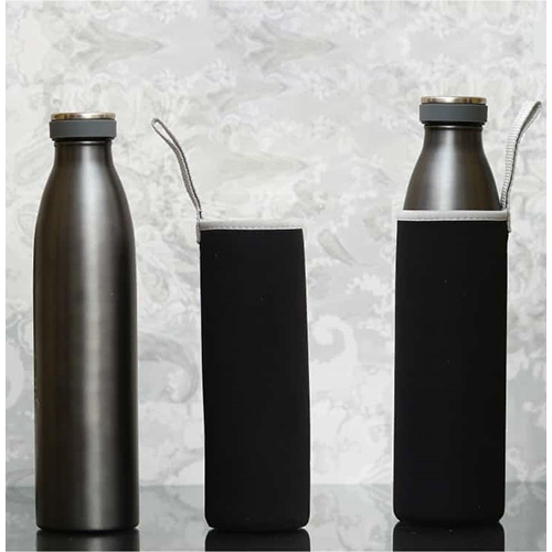 Steelo Flask - Stainless Steel 304 Grade, 700ml, Steel Grey, White, Black | Double Walled Copper Insulation, Bpa Free, Screw Cap, Leak-proof Gasket