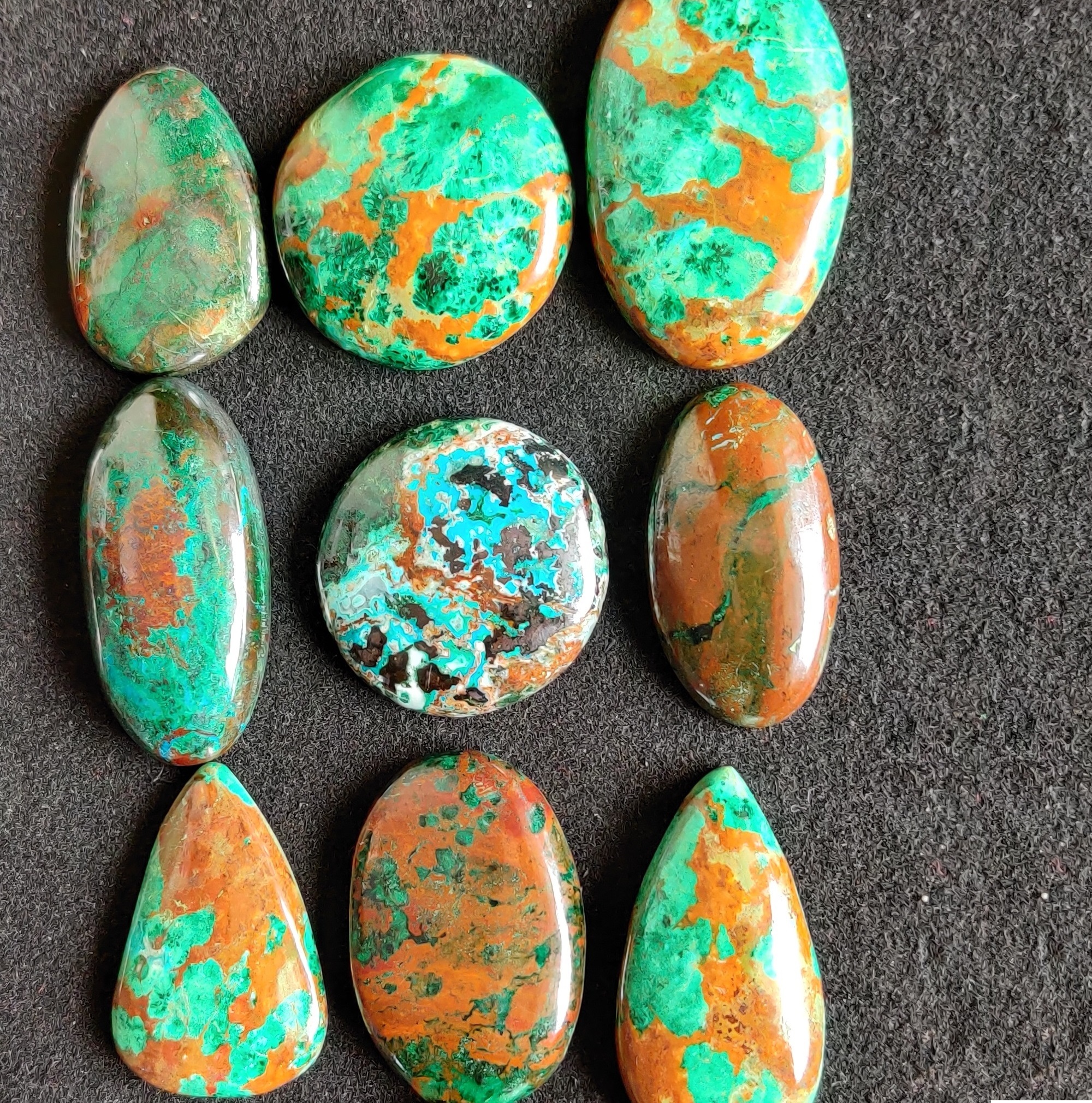 Chrysocolla Cabochon Grade: Top